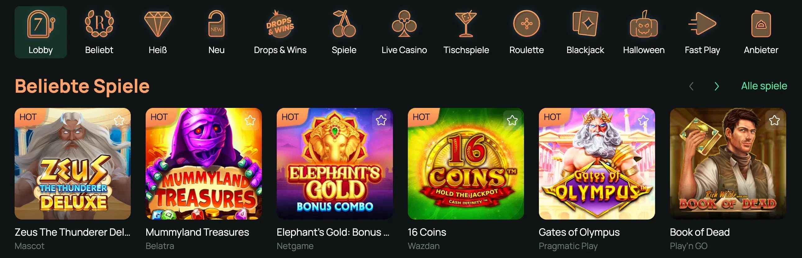 Spiele im Ethereum Online Casinos